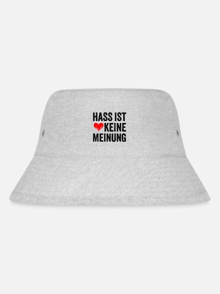 Hass ist keine Meinung - Stanley/Stella recycelter Bucket Hat - Grau meliert