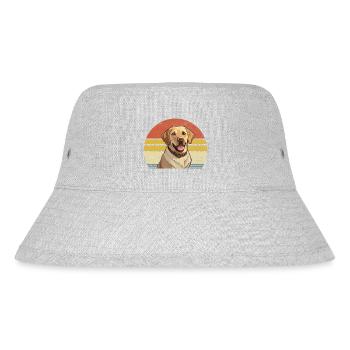 Retro Vintage Labrador Retriever Lab Dog Retriever - Stanley/Stella Recycled Bucket Hat - heather grey - Front