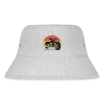 Retro Motorcycle Biker Motorcyclist Motorcycling B - Stanley/Stella Recycled Bucket Hat - heather grey - Front