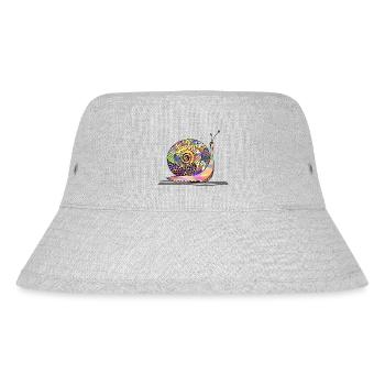 Schnecke - Stanley/Stella recycelter Bucket Hat - Grau meliert - Vorne