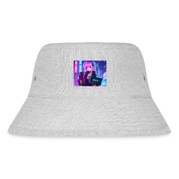Pink Coder Girl – Skill: cute & stylisch - Stanley/Stella recycelter Bucket Hat - Grau meliert - Vorne