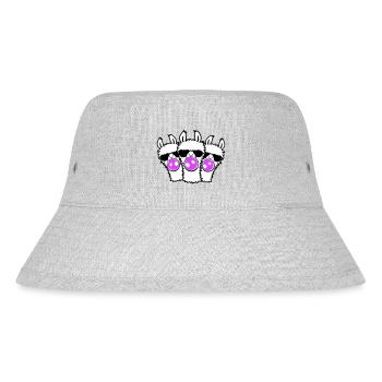 Drei Lamas Kaugummi Sonnenbrille Squad Gruppe Süß - Stanley/Stella recycelter Bucket Hat - Grau meliert - Vorne