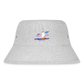 Segelboot - Stanley/Stella recycelter Bucket Hat - Grau meliert - Vorne