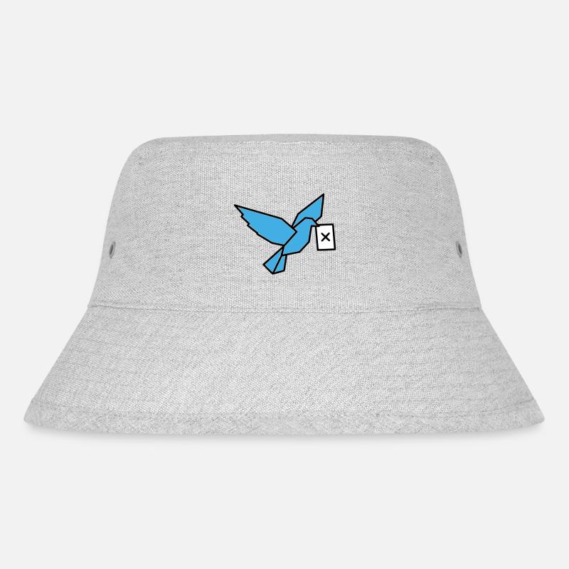 Brieftaube Wahlzettel Vogel Bunt - Stanley/Stella recycelter Bucket Hat - Grau meliert