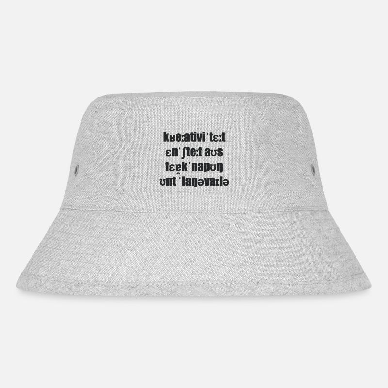 Creativity arises from scarcity and boredom - Stanley/Stella Recycled Bucket Hat - heather grey