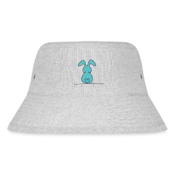 One-Line-Hase Farbig - Stanley/Stella recycelter Bucket Hat - Grau meliert - Vorne