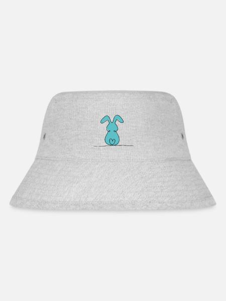 One-Line-Hase Farbig - Stanley/Stella recycelter Bucket Hat - Grau meliert