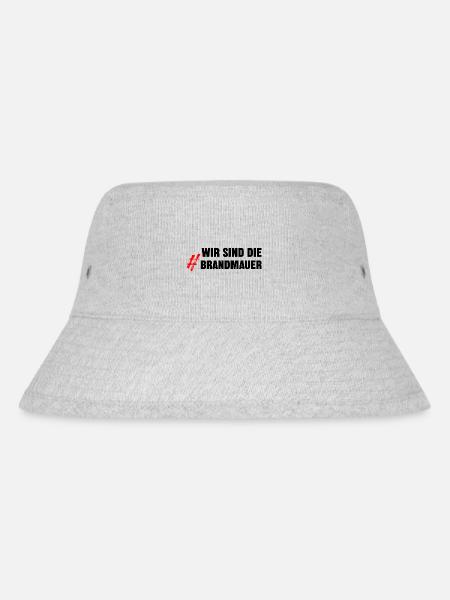 Wir sind die Brandmauer - Stanley/Stella recycelter Bucket Hat - Grau meliert