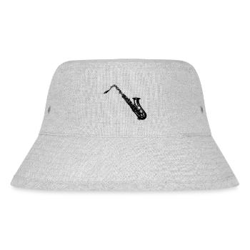 Saxophon - Stanley/Stella recycelter Bucket Hat - Grau meliert - Vorne