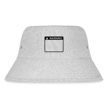 Warning Sign (1 colour) - Stanley/Stella Recycled Bucket Hat - heather grey - Front