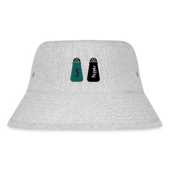 salz und pfeffer - Stanley/Stella recycelter Bucket Hat - Grau meliert - Vorne