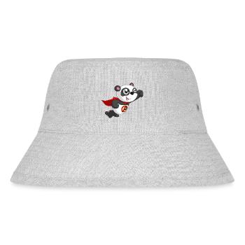Superhero Panda - Stanley/Stella Recycled Bucket Hat - heather grey - Front