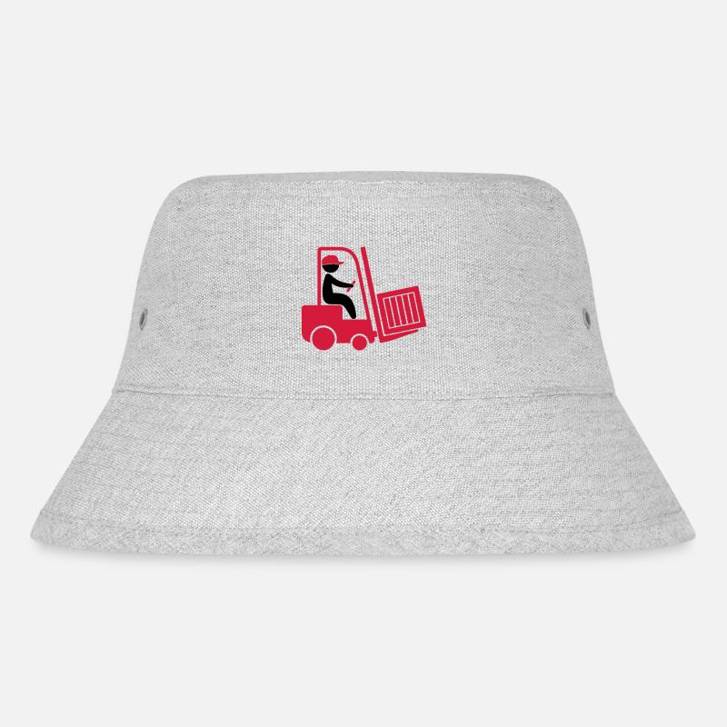 A forklift transporting a box - Stanley/Stella Recycled Bucket Hat - heather grey
