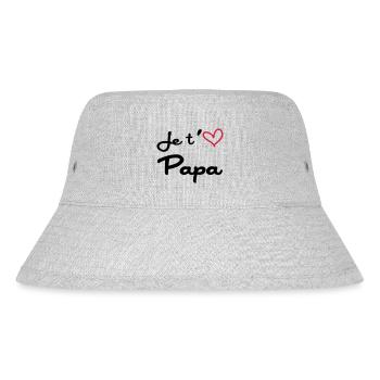 Je t'aime Papa / Naissance / Bébé / Fête des Pères - Stanley/Stella Recycled Bucket Hat - heather grey - Front
