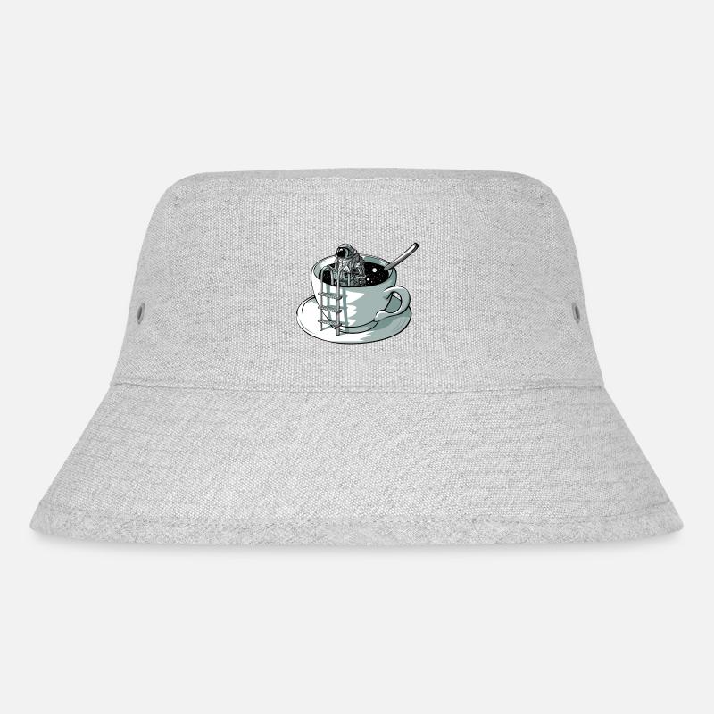 Weltraumkaffee - Stanley/Stella recycelter Bucket Hat - Grau meliert