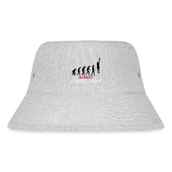 Basket Evolution Sport und Humor 3c - Stanley/Stella recycelter Bucket Hat - Grau meliert - Vorne