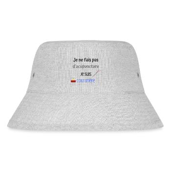 Je ne fais pas d'acupuncture je suis couturière - Bob recyclé Stanley/Stella - gris chiné - Devant
