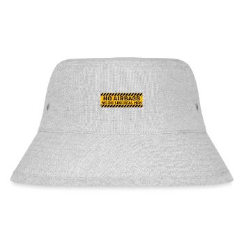 No Airbags we die like real men - Stanley/Stella recycelter Bucket Hat - Grau meliert - Vorne
