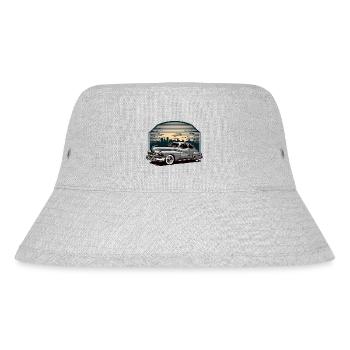 Oldtimer Usa Vintage Rock n Roll Skyline - Stanley/Stella recycelter Bucket Hat - Grau meliert - Vorne
