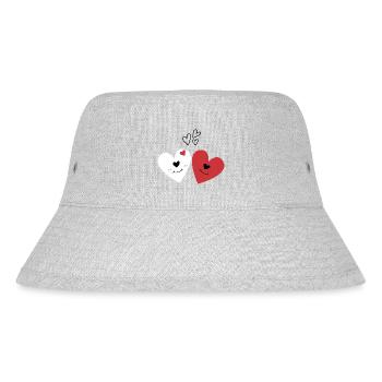 2hearts in love - Stanley/Stella recycelter Bucket Hat - Grau meliert - Vorne