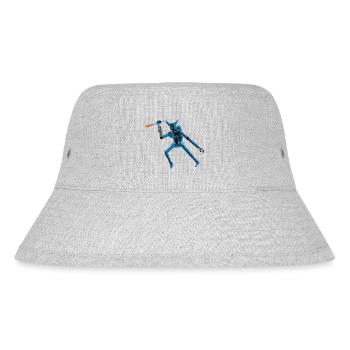 Peaceful robot - Stanley/Stella Recycled Bucket Hat - heather grey - Front