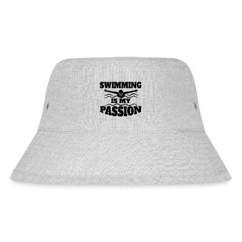 Schwimmerin Frau Schwimmverein Schwimmen Schwimmer - Stanley/Stella recycelter Bucket Hat - Grau meliert - Vorne