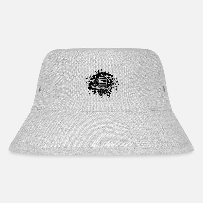 Sterrnenflotte schwarz - Stanley/Stella recycelter Bucket Hat - Grau meliert