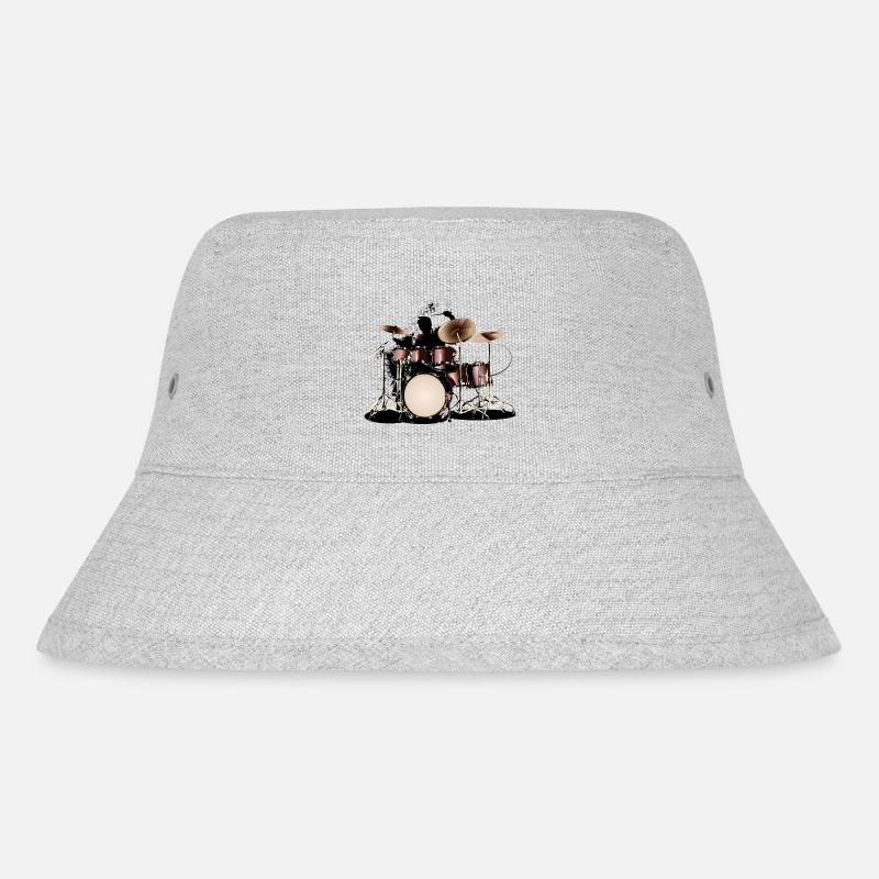 Schlagzeuger - Stanley/Stella recycelter Bucket Hat - Grau meliert