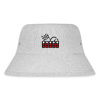 Rennwagen-Lichtstart - Stanley/Stella recycelter Bucket Hat - Grau meliert - Vorne