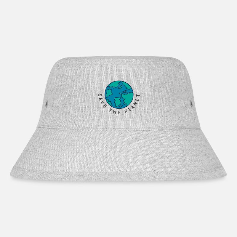 Save the Planet - Stanley/Stella recycelter Bucket Hat - Grau meliert