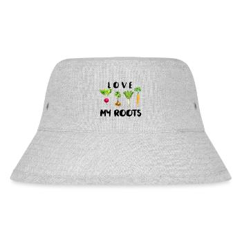 Vegetables Gardening Cute Garden Root - Stanley/Stella Recycled Bucket Hat - heather grey - Front