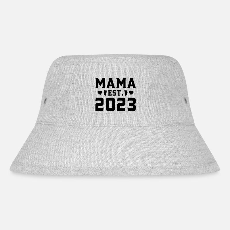 Mama Est 2023 T Shirt Design 3 - Stanley/Stella Recycled Bucket Hat - heather grey