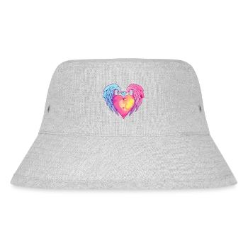 My Winged Heart - Stanley/Stella Recycled Bucket Hat - heather grey - Front