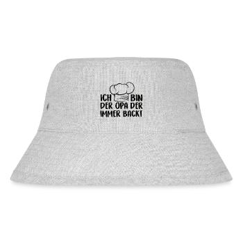 Ich bin der Opa der immer backt - Stanley/Stella recycelter Bucket Hat - Grau meliert - Vorne