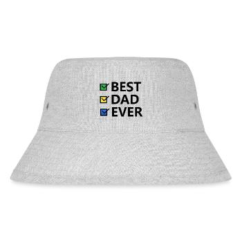 Best dad ever - Stanley/Stella Recycled Bucket Hat - heather grey - Front