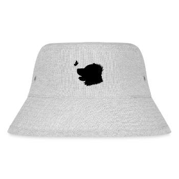 Golden Retriever mit Schmetterling - Stanley/Stella recycelter Bucket Hat - Grau meliert - Vorne
