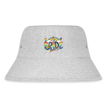 LGBTQ Pride - Stanley/Stella Recycled Bucket Hat - heather grey - Front