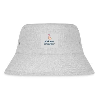 Work Bestie - Stanley/Stella recycelter Bucket Hat - Grau meliert - Vorne