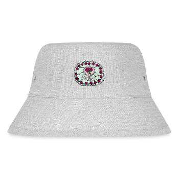 Embroderie Roses in colour - Stanley/Stella Recycled Bucket Hat - heather grey - Front
