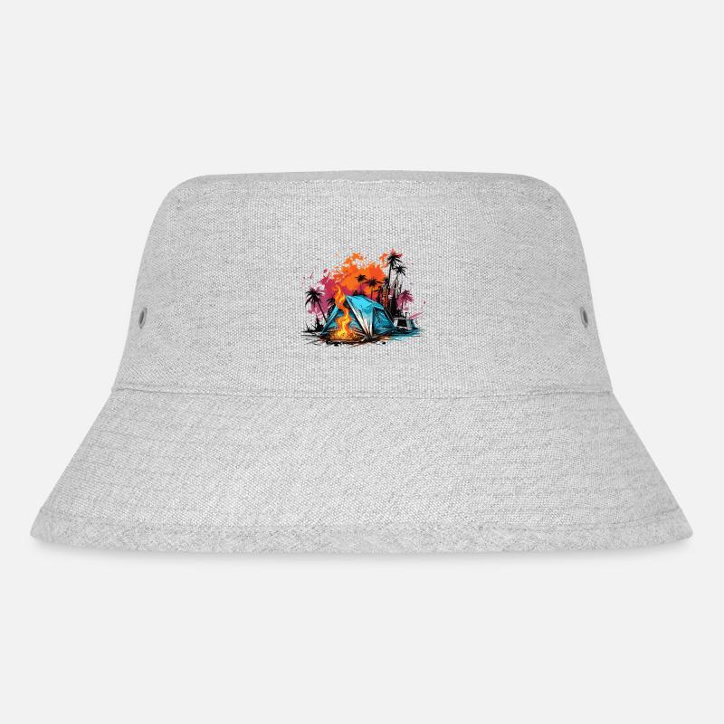 Haus auf Rädern. Vanlife-Abenteuer. - Stanley/Stella recycelter Bucket Hat - Grau meliert