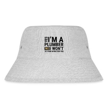 Craftsman Handyman Craft Tool Construction Site - Stanley/Stella Recycled Bucket Hat - heather grey - Front