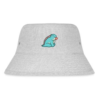 Hugadino Chuck avec cœur, Dino, Dinosaure mignon - Bob recyclé Stanley/Stella - gris chiné - Devant