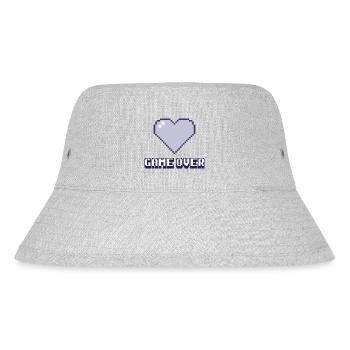 Game Over Purple Heart - Stanley/Stella recycelter Bucket Hat - Grau meliert - Vorne