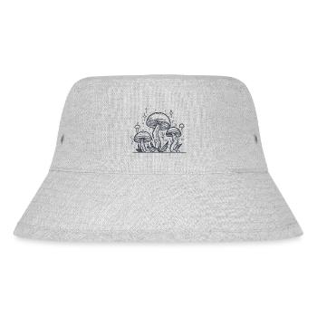 Pilze - Stanley/Stella recycelter Bucket Hat - Grau meliert - Vorne