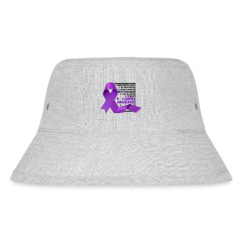 Lupus Bewusstseins Monat - Stanley/Stella recycelter Bucket Hat - Grau meliert - Vorne