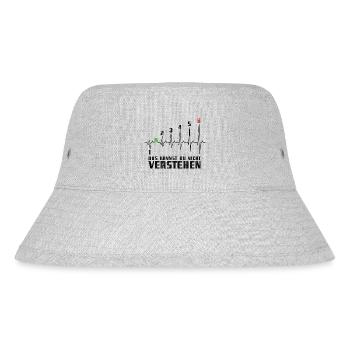 1N23456 Motorrad Gangschaltung - Adrenalin - Puls - Stanley/Stella recycelter Bucket Hat - Grau meliert - Vorne