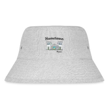 München Hometown, Bayern, Handzeichnung Propyläen - Stanley/Stella recycelter Bucket Hat - Grau meliert - Vorne