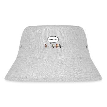 Vögel Lustig fliegen Wifi - Deutsch - Stanley/Stella recycelter Bucket Hat - Grau meliert - Vorne