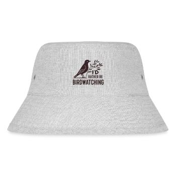 "I'd rather watch the birds" slogan - Stanley/Stella Recycled Bucket Hat - heather grey - Front