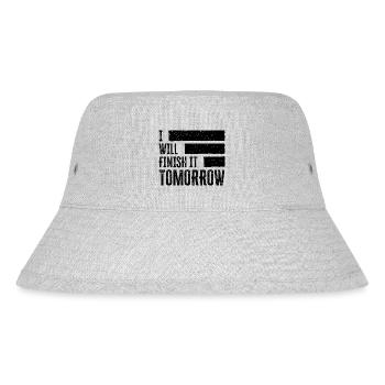 Drôle de design « Je le terminerai demain » - Bob recyclé Stanley/Stella - gris chiné - Devant